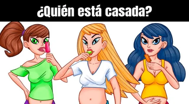 ¿Qué mujer tiene esposo? Resuelve este acertijo visual en Internet ¿Qué mujer tiene esposo? Resuelve este acertijo visual en Internet