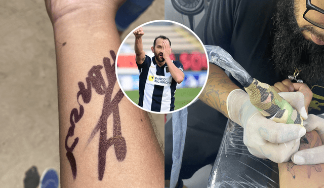 Usuario sorprendió desde su Twitter al compartir su tatuaje del autógrafo que recibió del goleador de Alianza Lima.