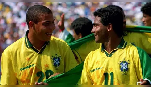 Ronaldo y Romário con Brasil en el Mundial 1994.