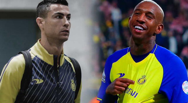 Cristiano Ronaldo debutó en su nuevo equipo, pero el futbolista Talisca se llevó los aplausos. Foto: Al-Nassr / Composición Líbero