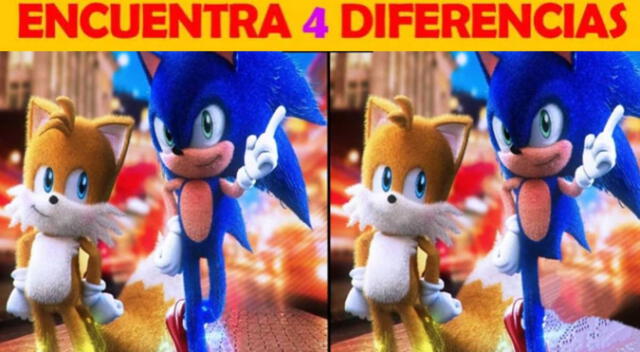 ¿Ves las 4 diferencias en 'Sonic'? Ponte a buscarlas y triunfa ¿Ves las 4 diferencias en 'Sonic'? Ponte a buscarlas y triunfa