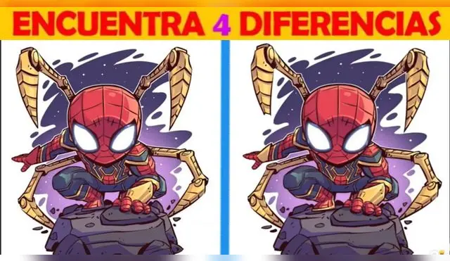 Ubica las 4 diferencias del reto viral de Spider-Man en solo 6 segundos