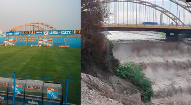 A la zona acudió el alcalde de San Martín de Porres para señalar que el centro de emergencias del municipio están las 24 horas monitoreando el caudal del río.