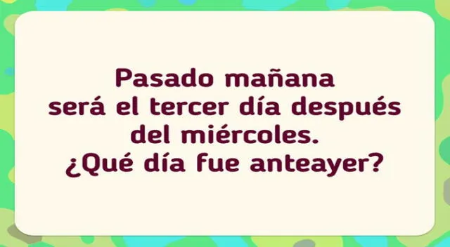 Solo tienes una oportunidad para dar la repuesta correcta del acertijo mental.