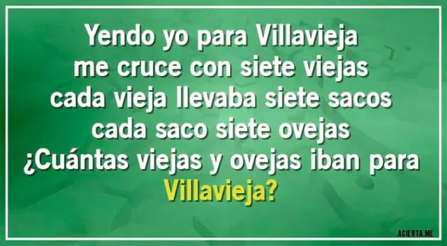 Solo tienes una oportunidad para desarrollar este nuevo acertijo mental.