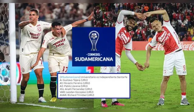 El Universitario vs. Santa Fe será arbitrado por terna uruguaya.