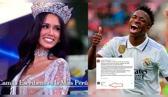 El jugador de Real Madrid remeció Instagram con un saludo especial a la Miss Perú 2023.