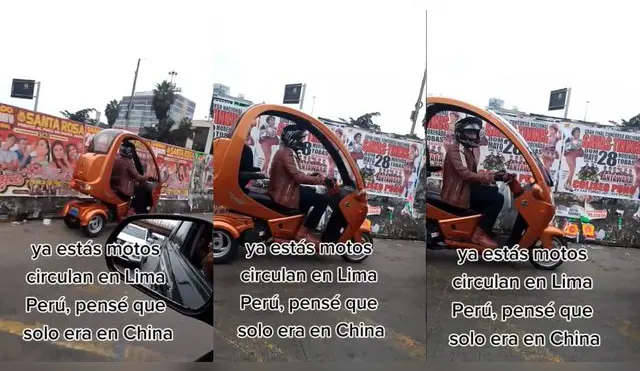Peruano se vuelve viral por pasear en moto de 'Dragon ball' por las calles de Lima.