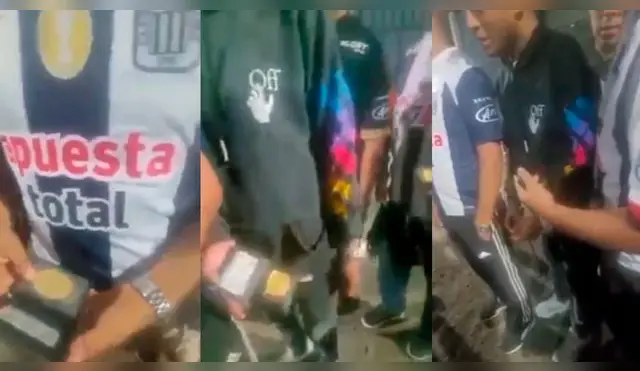Policías vestido con la 'piel' de Alianza Lima intentaron ingresar al estadio, pero sin entradas.