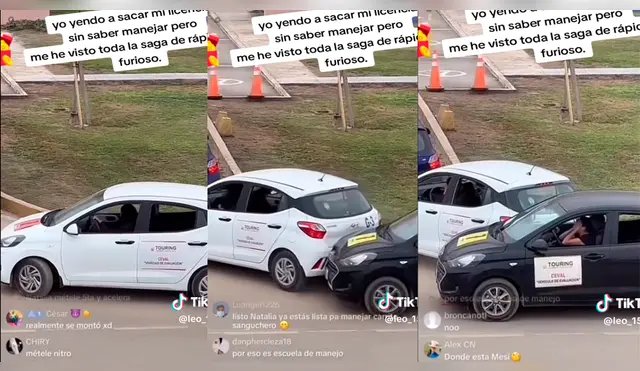 Joven chocó el vehículo de instrucción durante su examen para obtener el brevete.
