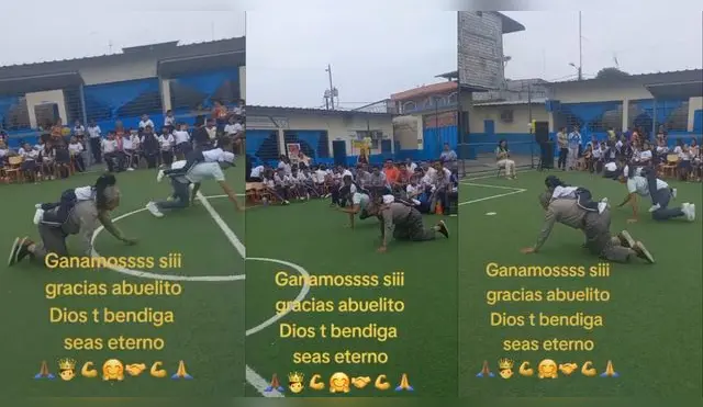 Pese a su edad, no obtuvo problema alguno en competir en este divertido juego.