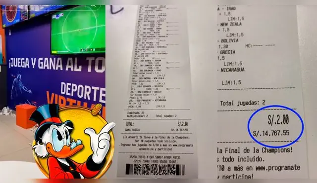 El joven se llevará una fortuna con solo 2 soles.