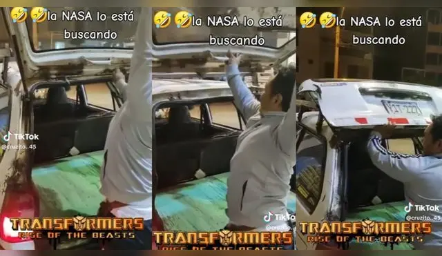 Sorprendió a todos al transformar su maletero de su auto  y es furor en redes.