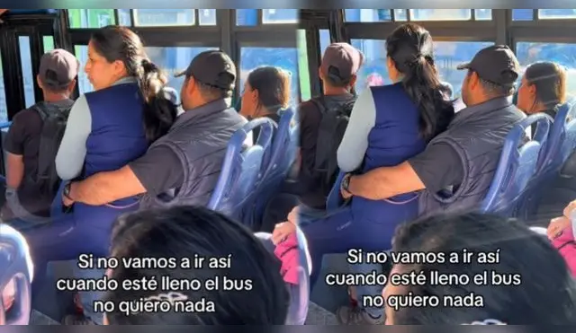 Pareja enloquece las redes tras mostrar peculiar truco de ahorro en un autobus