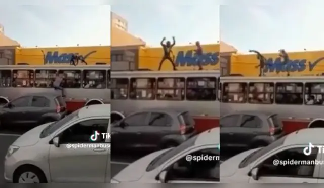 Los personajes de Marvel se encontraron en Lima y protagonizaron una singular pelea encima de unos buses.