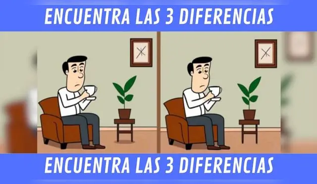 Ubica las tres diferencias en la imagen en segundos y sé un pro.
