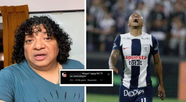 Carlos Vílchez envió mensaje de apoyo a Alianza, pero sus seguidores lo trolearon.
