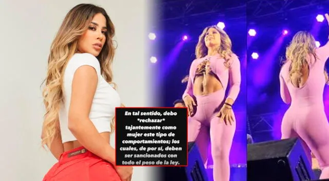 La modelo rechazó tajantemente al acto ocurrido en la discoteca y exige la sanción correspondiente.