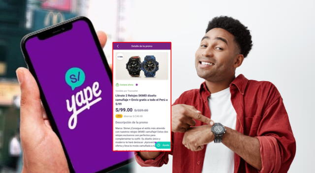 Adquiere dos relojes con diseño de camuflaje a un precio imperdible comprando con Yape.