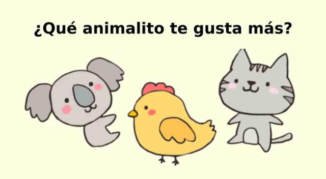 Escoge un animalito del test de personalidad y conoce rasgos importantes de ti.