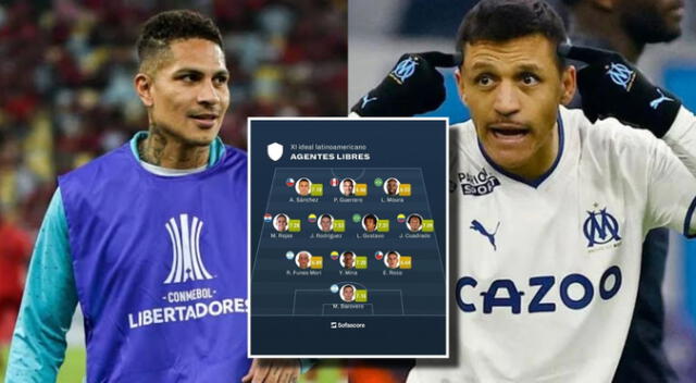Guerrero está en importante once con figuras sudamericanas sin equipo.