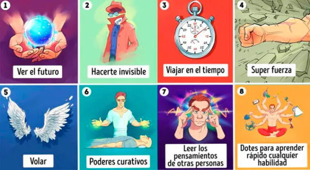 Escoge un superpoder y descubre más detalles sobre tu personalidad en segundos.