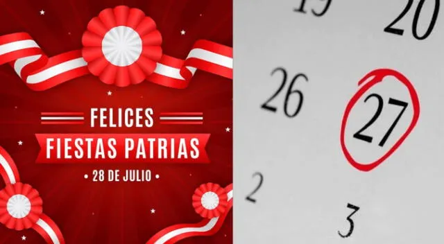Desde el 27 de julio, se dará inicio al feriado largo en nuestro país. Desde el 27 de julio, se dará inicio al feriado largo en nuestro país.