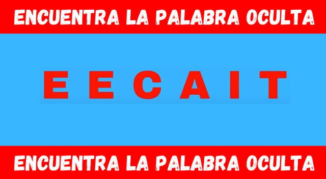 Distingue la palabra oculta en la figura en unos cuantos segundos.