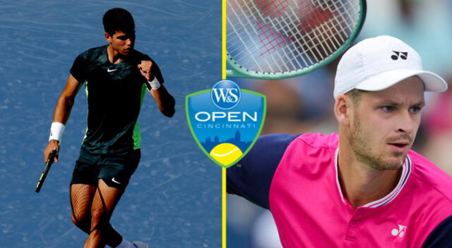 Alcaraz y Hurkacz disputan el pase a la final del Masters 1000 de Cincinnati.
