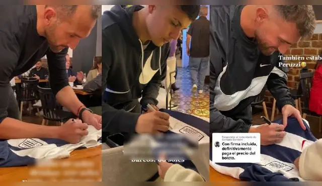 Hernán Barcos, Jairo Concha y Peruzzi estuvieron con "La Porteña", cafetería del argentino.