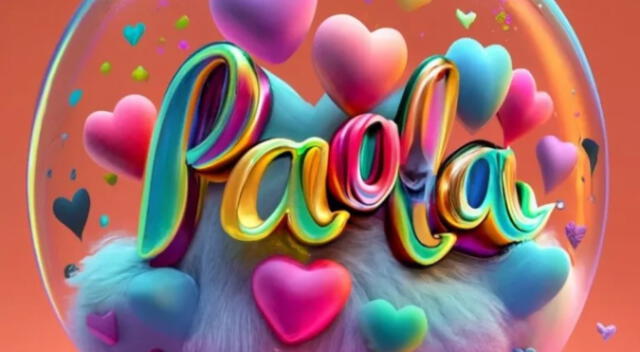 Paola, nombre generado con 3D Paola, nombre generado con 3D
