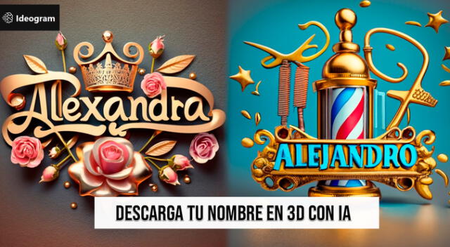 Descarga gratis tu nombre en 3D creado con Inteligencia Artificial.