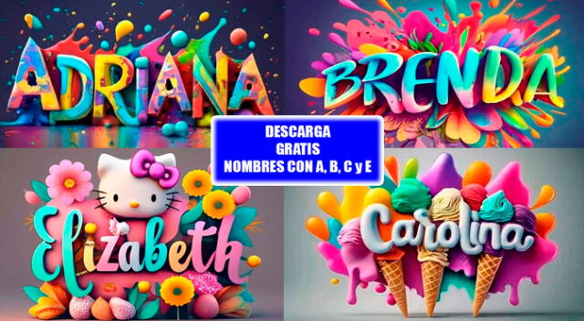 Obtén tu nombre en 3D personalizado y que comience con las letras A, B, C, D o E.