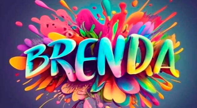 Nombre Brenda en 3D personalizado gratis con colores artificiales.