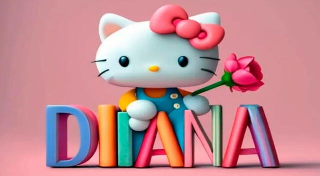 Ideogram de nombre Diana personalizado en 3D con IA.