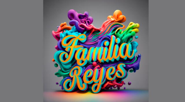 Ideogramas nombre de la familia Reyes personalizados con IA.