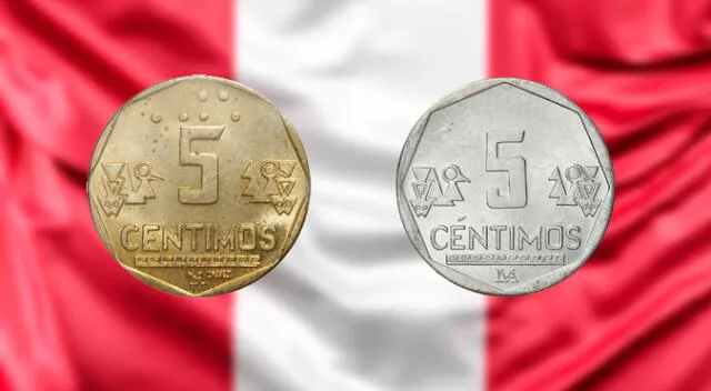Conoce cuál es la moneda de 5 céntimos de Perú que cuesta hasta 100 soles en el mundo de los coleccionistas. Conoce cuál es la moneda de 5 céntimos de Perú que cuesta hasta 100 soles en el mundo de los coleccionistas.