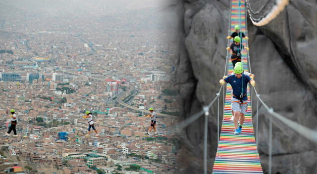En San Juan de Lurigancho se ubica el puente colgante Lomas El Mirador con vista a toda la ciudad.