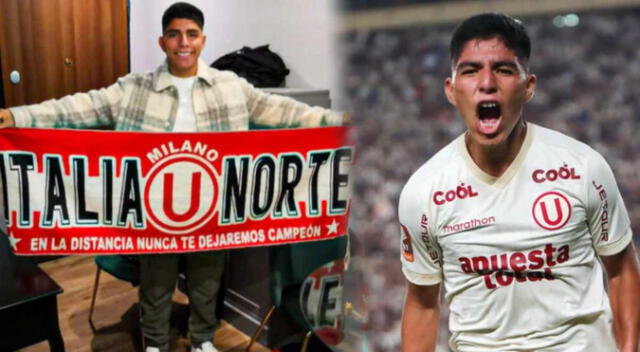 Piero Quispe decidió compartir tiempo con los hinchas de Universitario en Italia.