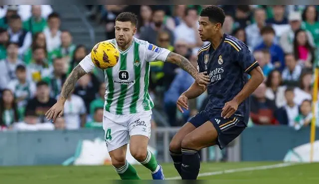 Real Madrid y Betis se miden en el Estadio Benito Villamarín.