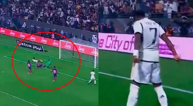 Vinícius anotó para el Real Madrid.