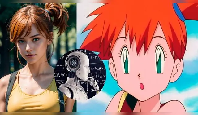 Así se vería Misty la amiga de Ash de Pokémon en la vida real según Inteligencia Artificial Midjourney.