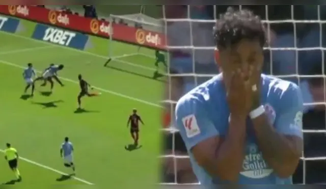 Renato Tapia falló insólito gol con Celta por LaLiga.