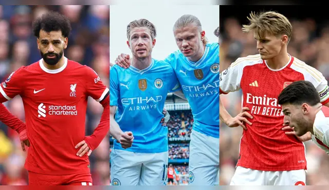 Liverpool, Manchester City y Arsenal son candidatos a ganar la Premier League. Foto: Composición Líbero/Liverpool/Manchester City/Arsenal