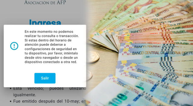 El lunes 10 de junio se presentaron fallas en la web de las AAFP, por lo que la entidad emitió un comunicado sobre el retiro 2024. El lunes 10 de junio se presentaron fallas en la web de las AAFP, por lo que la entidad emitió un comunicado sobre el retiro 2024.