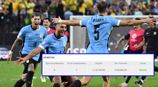 Apostador peruano logró ganar 30 mil soles tras apostador por el Brasil vs. Uruguay de Cuartos de final de la Copa América USA 2024