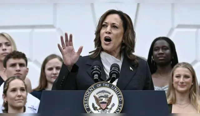 La candidata demócrata se posiciona frente a su oponente Trump.