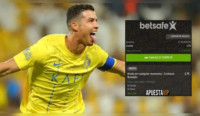 Cristiano Ronaldo anotó de penal en la goleada del Al-Nassr por 3-0 al Al-Ettifaq y un peruano lo celebra tras ganar apuesta.