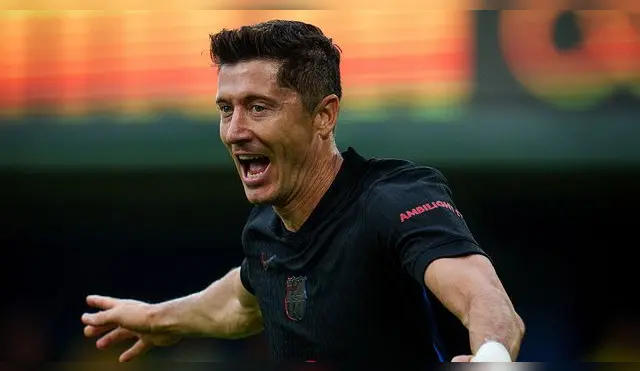Robert Lewandowski marcó doblete en goleada de Barcelona ante Villarreal.