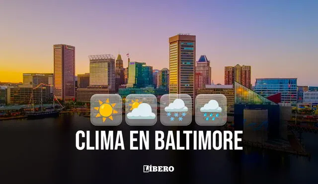 Clima y pronóstico del tiempo en Baltimore hoy, sábado 18 de enero de 2025, según National Weather Service. | Foto: Composición Líbero